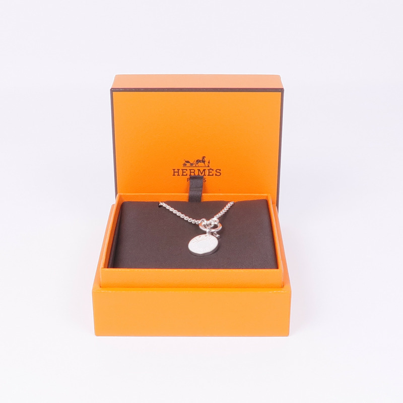 HERMES 925純銀Amulettes Hermès Ex-Libris Pendant項鍊-6