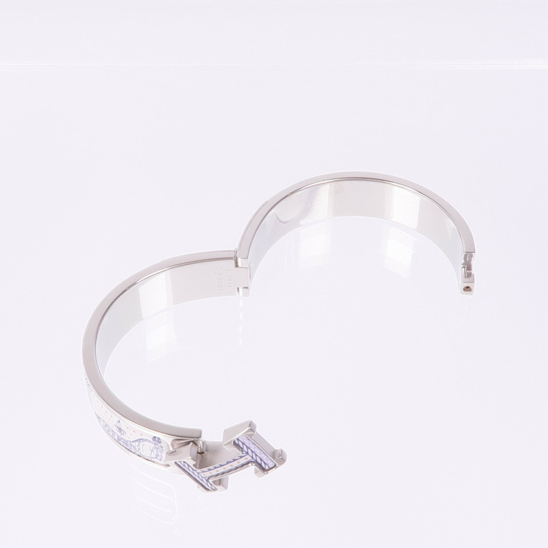HERMES 金屬/琺瑯Clic H手鐲-7