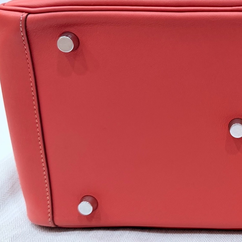 Hermes 愛馬仕 Lindy 30 銀釦 9M 三文魚 鮭魚紅色 手提包 肩背包 側背包 斜背包-31