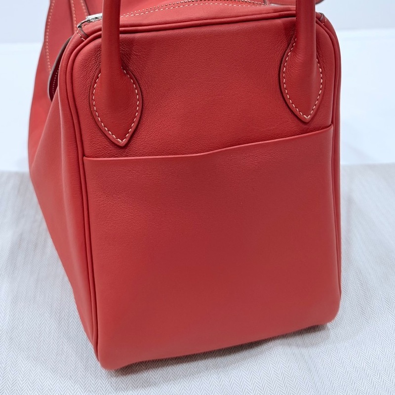 Hermes 愛馬仕 Lindy 30 銀釦 9M 三文魚 鮭魚紅色 手提包 肩背包 側背包 斜背包-32