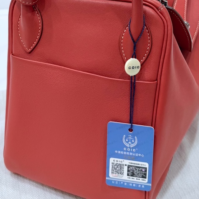 Hermes 愛馬仕 Lindy 30 銀釦 9M 三文魚 鮭魚紅色 手提包 肩背包 側背包 斜背包-33