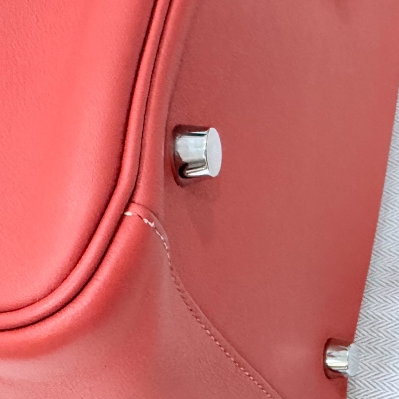 Hermes 愛馬仕 Lindy 30 銀釦 9M 三文魚 鮭魚紅色 手提包 肩背包 側背包 斜背包-37