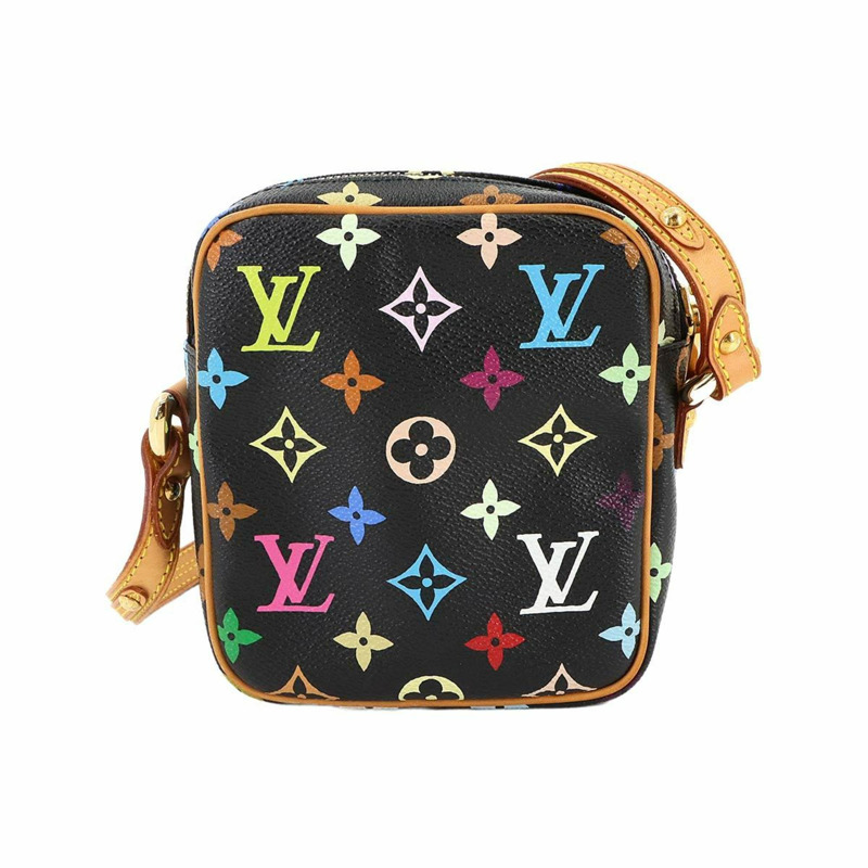 Louis Vuitton Monogram Multicolor Rift 迷你肩背包,黑色,M40056-2