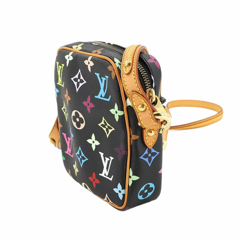 Louis Vuitton Monogram Multicolor Rift 迷你肩背包,黑色,M40056-3