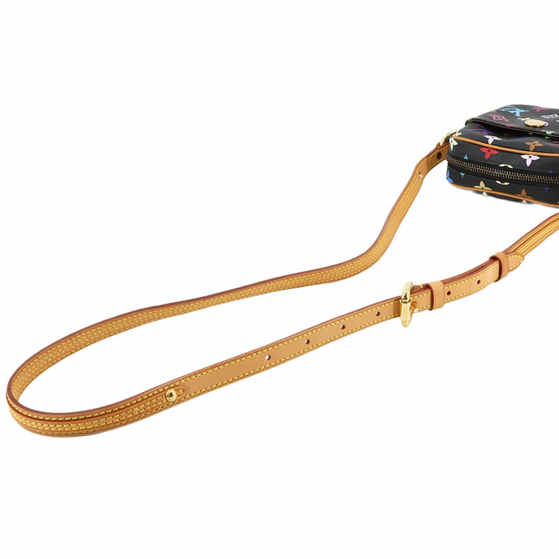 Louis Vuitton Monogram Multicolor Rift 迷你肩背包,黑色,M40056-5