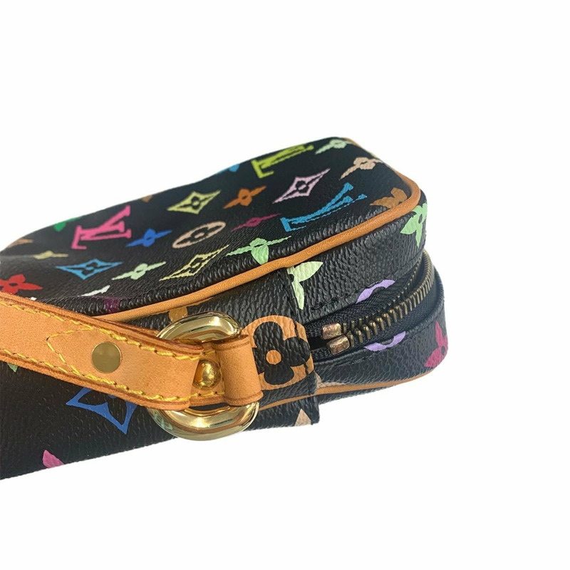 Louis Vuitton Monogram Multicolor Rift 迷你肩背包,黑色,M40056-7