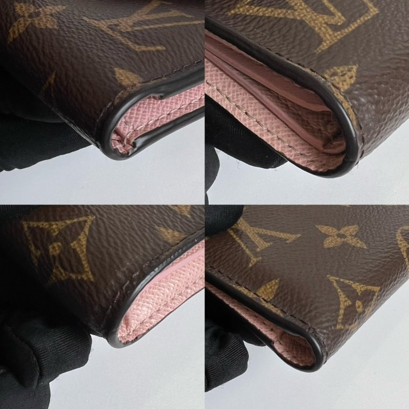 LV M62360 老花粉紅Victorine短夾-7