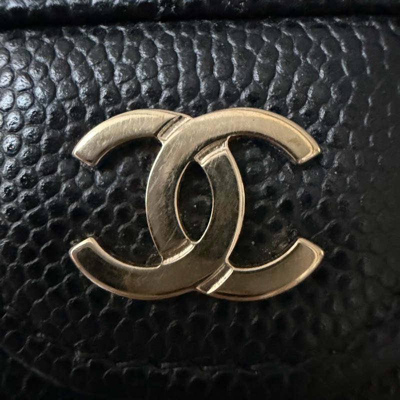 Chanel mini 三折短夾 經典短夾 荔枝皮金釦 芯片款-6