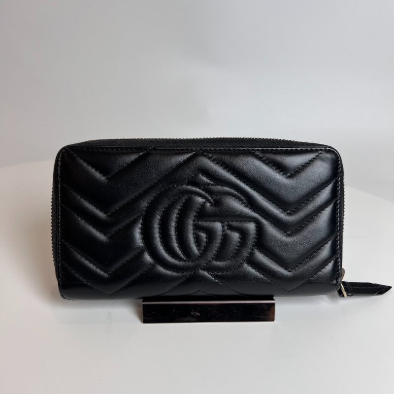 GUCCI 443123 黑MARMONTㄇ拉長夾-1