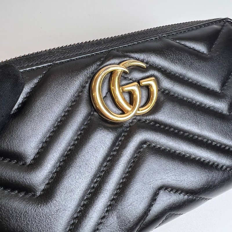 GUCCI 443123 黑MARMONTㄇ拉長夾-9