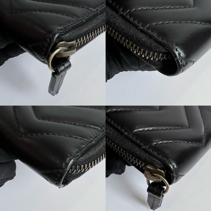 GUCCI 443123 黑MARMONTㄇ拉長夾-10
