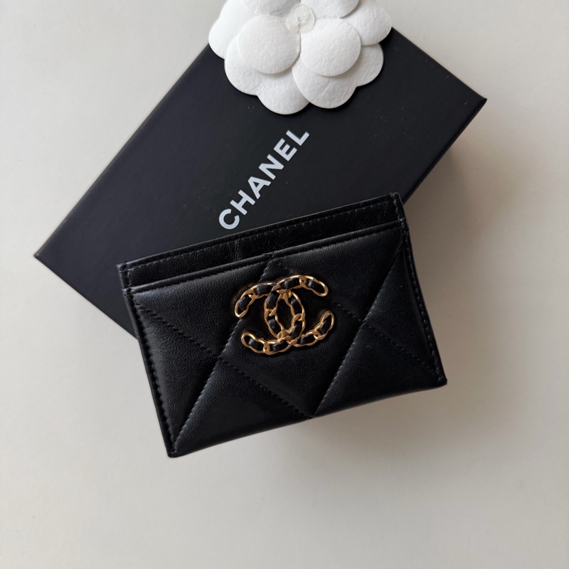 Chanel 19系列 卡夾 卡包 扁卡夾 芯片款-1