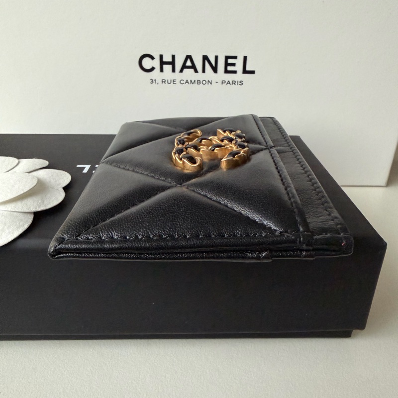Chanel 19系列 卡夾 卡包 扁卡夾 芯片款-4