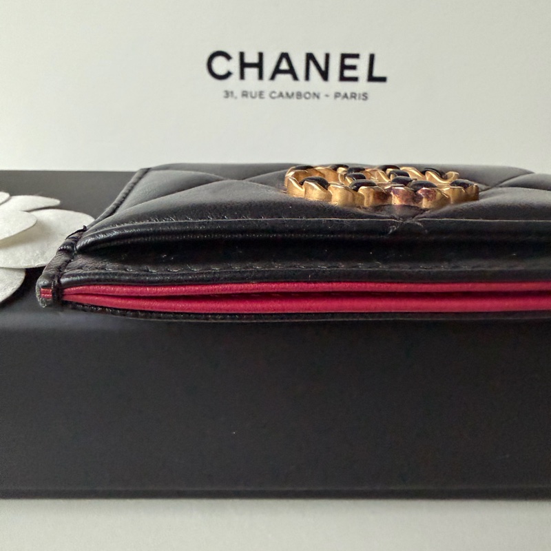Chanel 19系列 卡夾 卡包 扁卡夾 芯片款-5