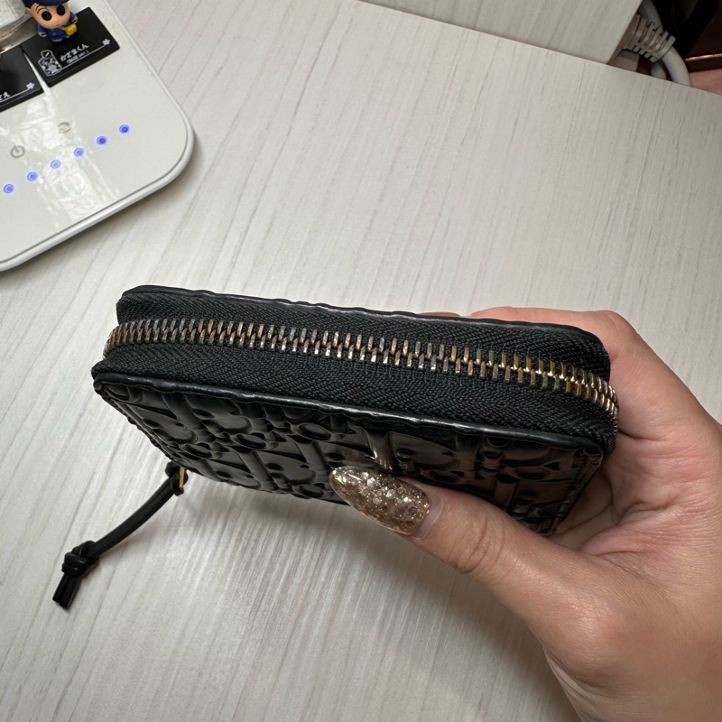 Dior立體皮革短夾-3