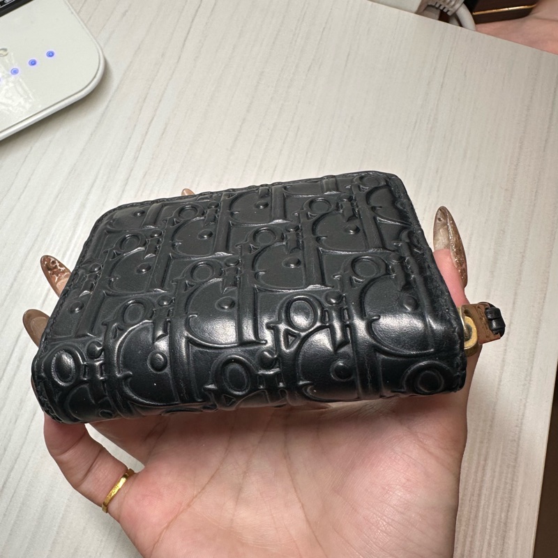 Dior立體皮革短夾-7