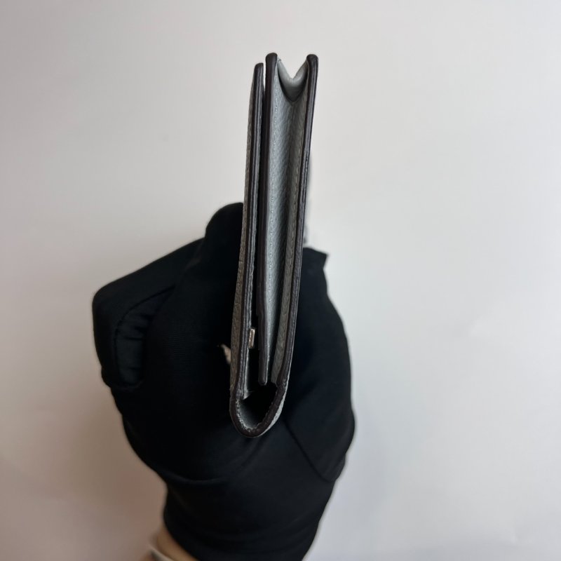 HERMES X刻灰銀BEARN長夾-3