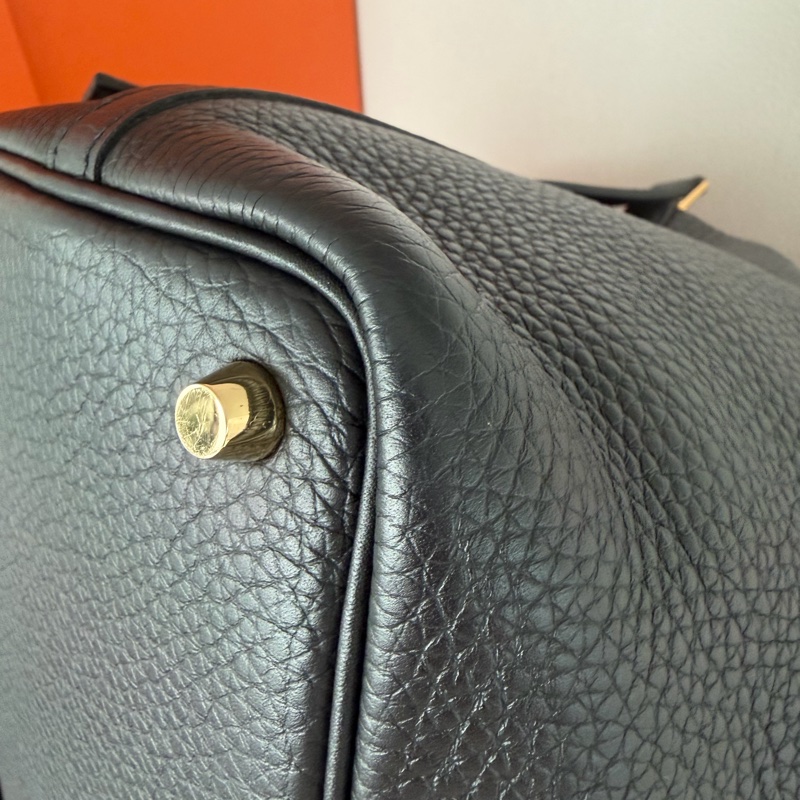 Hermes p18 菜籃子 黑金-9