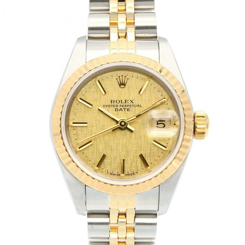 勞力士 Datejust No. 89，18K 黃金和不銹鋼，女士手錶，黃金，69173