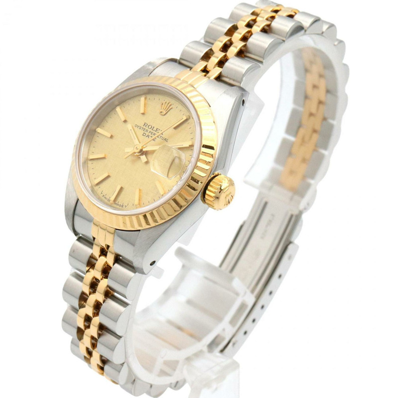 勞力士 Datejust No. 89，18K 黃金和不銹鋼，女士手錶，黃金，69173-1