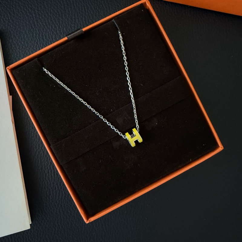 Hermes mini pop h H項鍊 黃色-1