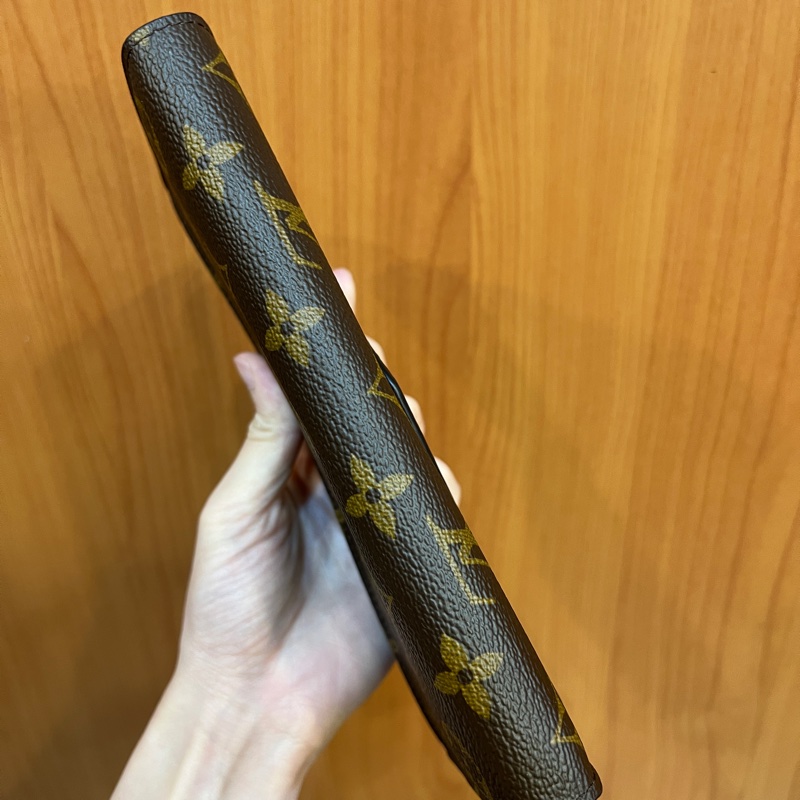 LV 原花金釦Sarah 12卡長夾M60531-6