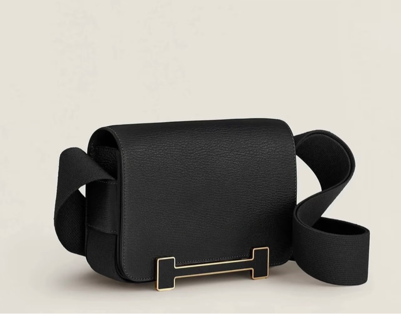 Hermes geta bag愛馬仕 黑金配色木屐包 肩背斜背包 Z刻2021年-3