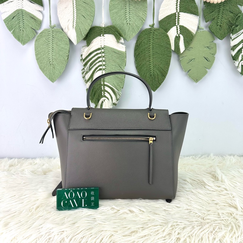 CELINE Belt Bag 灰色鯰魚包 28cm Mini Size 手提單肩包-4