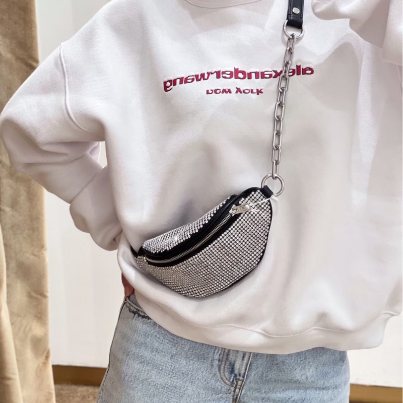 莉亞精品♡Alexanderwang 水鑽腰包 全新閒置-2