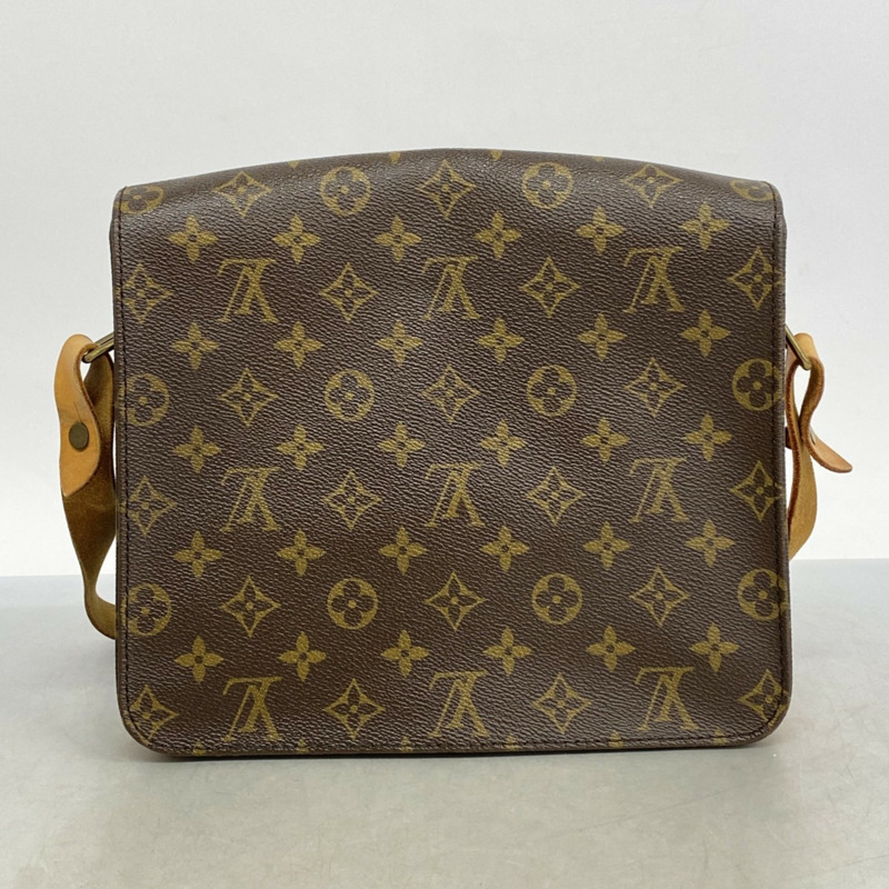 Louis Vuitton Monogram Cartouchiere GM 肩背包 M51252 棕色 女款-11