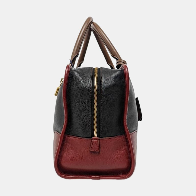 LOEWE Amazona 黑色牛皮手提包 金色五金-2
