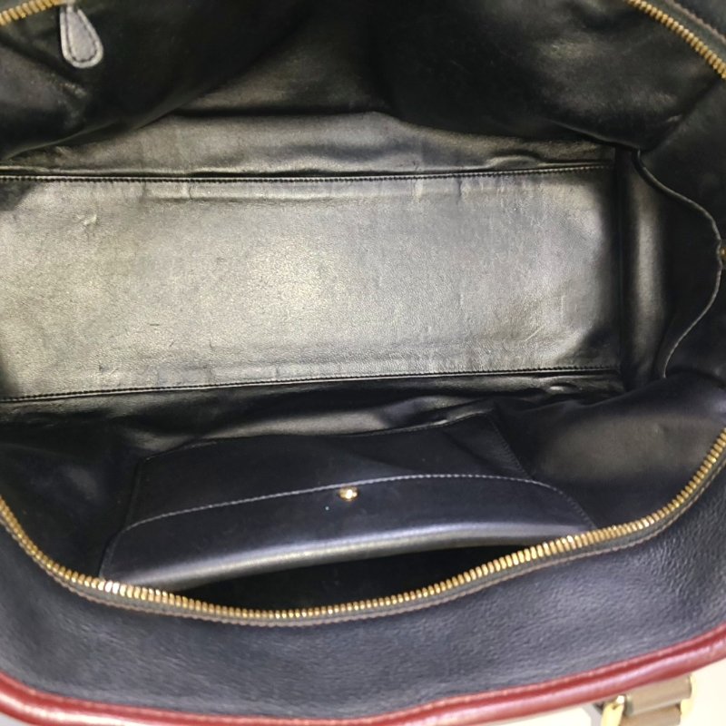 LOEWE Amazona 黑色牛皮手提包 金色五金-6