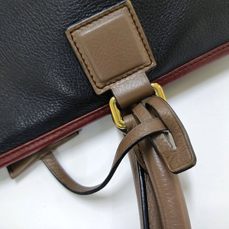 LOEWE Amazona 黑色牛皮手提包 金色五金-9