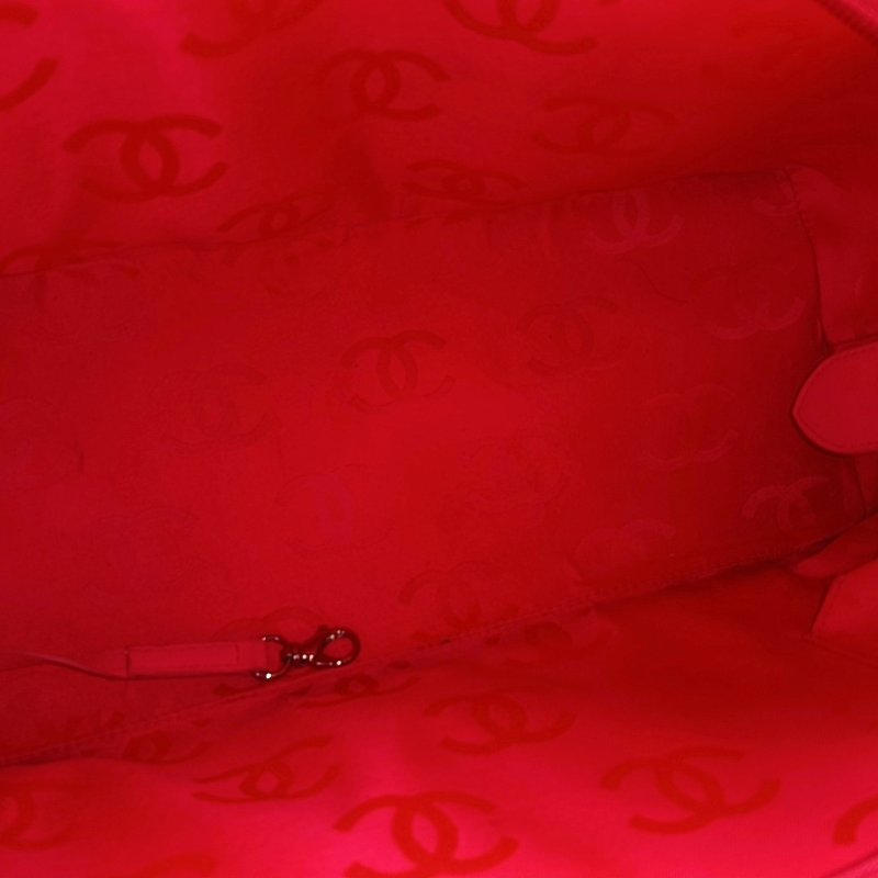 CHANEL CAMBON 淺藍色毛呢編織肩背包 托特包 銀色五金-12