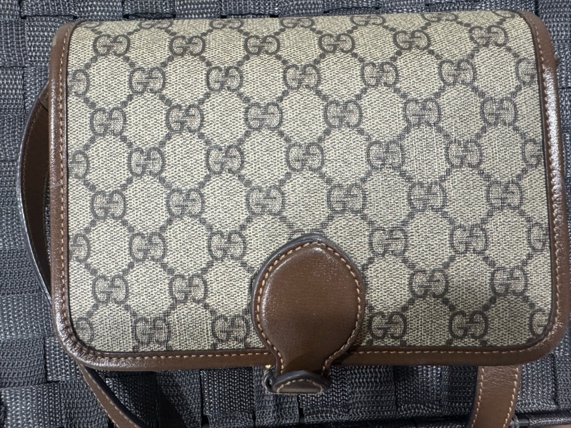 GUCCI Retro系列 老花紋 風琴郵差包 20cm-6