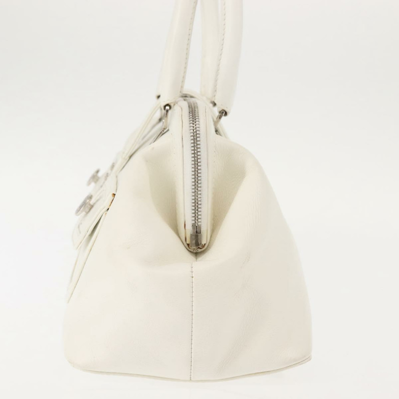 【日本直送】Christian Dior 手提包 皮革 白色 銀色 正品 144303-3