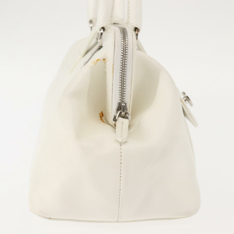 【日本直送】Christian Dior 手提包 皮革 白色 銀色 正品 144303-4