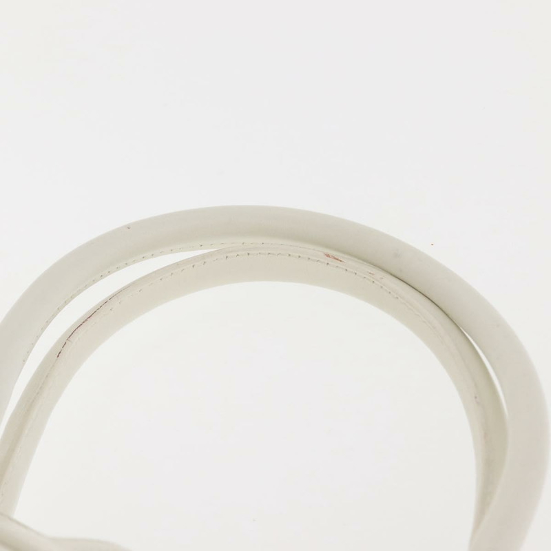 【日本直送】Christian Dior 手提包 皮革 白色 銀色 正品 144303-8