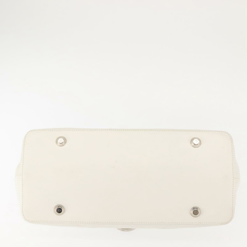 【日本直送】Christian Dior 手提包 皮革 白色 銀色 正品 144303-9
