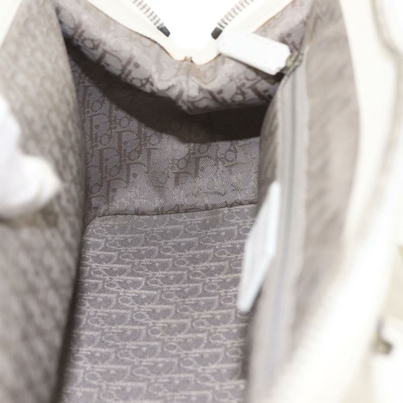 【日本直送】Christian Dior 手提包 皮革 白色 銀色 正品 144303-19