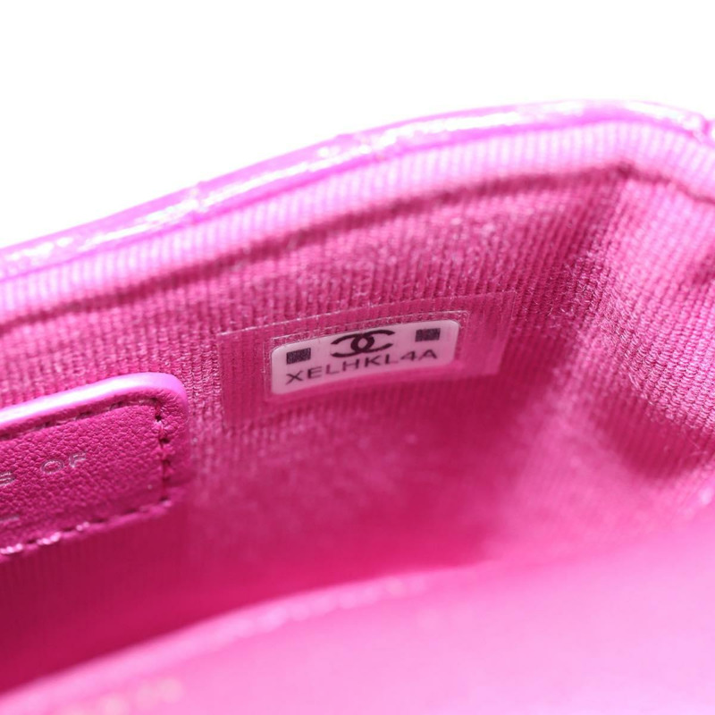 【日本直送】CHANEL Matelasse 手提包 漆皮 粉紅色 銀色 CC 正品 144306A-10