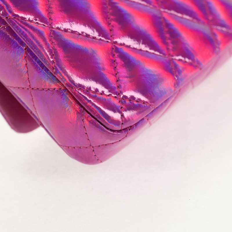 【日本直送】CHANEL Matelasse 手提包 漆皮 粉紅色 銀色 CC 正品 144306A-15