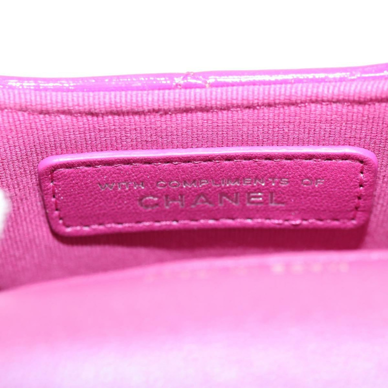 【日本直送】CHANEL Matelasse 手提包 漆皮 粉紅色 銀色 CC 正品 144306A-21
