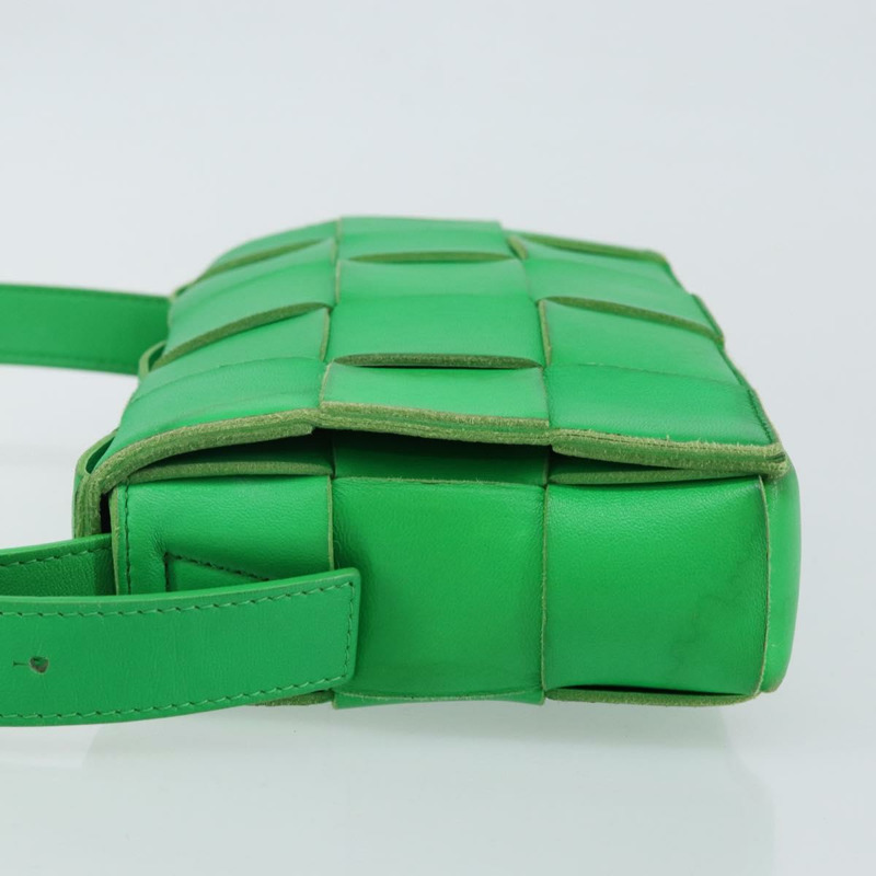 【日本直送】BOTTEGA VENETA Cassette 單肩包 皮革 綠色 正品 144383-3