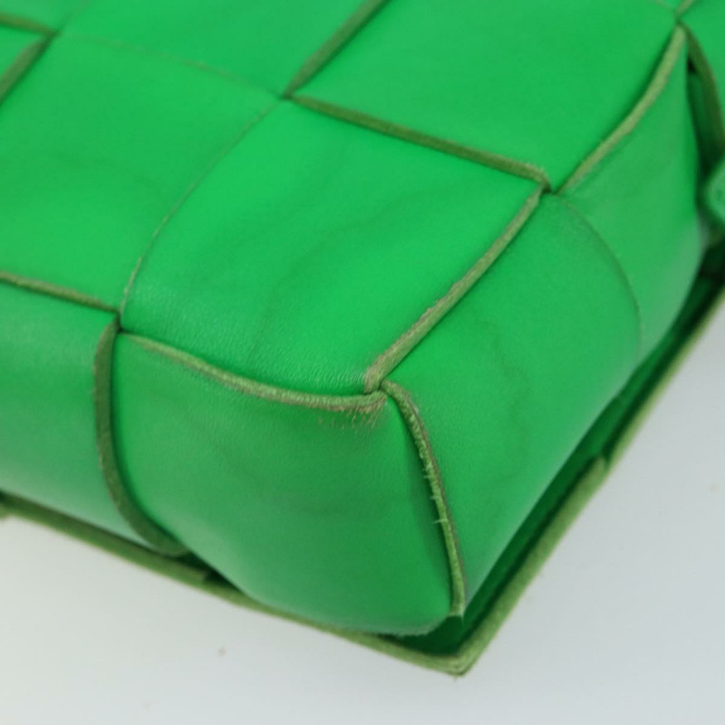 【日本直送】BOTTEGA VENETA Cassette 單肩包 皮革 綠色 正品 144383-14