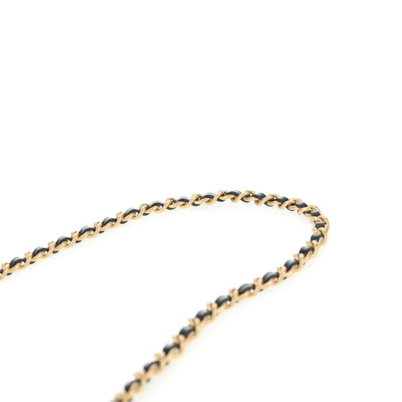 【日本直送】香奈兒 (CHANEL) Matelasse Chain 迷你單肩包,小牛皮材質,黑色,金色雙C標誌,貨號 142563M-13