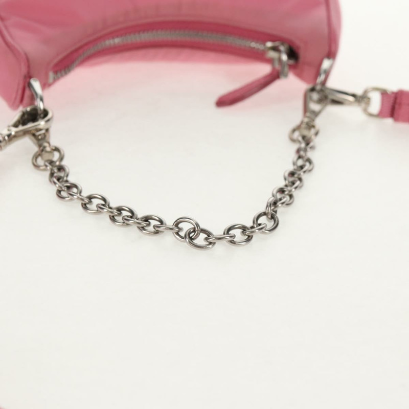 【日本直送】PRADA 尼龍粉紅銀色單肩包 正品 144876M-6