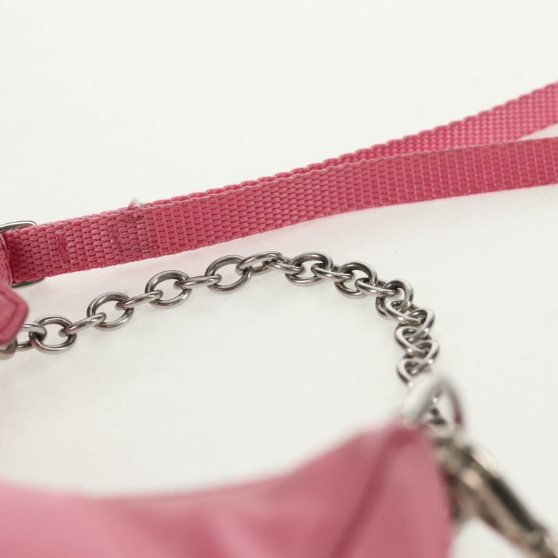 【日本直送】PRADA 尼龍粉紅銀色單肩包 正品 144876M-13