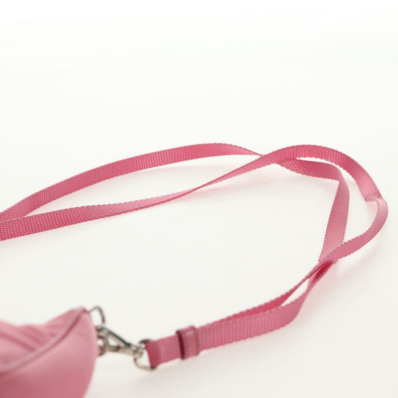 【日本直送】PRADA 尼龍粉紅銀色單肩包 正品 144876M-14