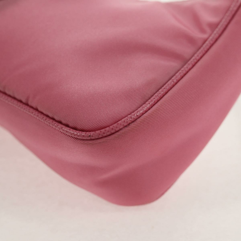 【日本直送】PRADA 尼龍粉紅銀色單肩包 正品 144876M-16